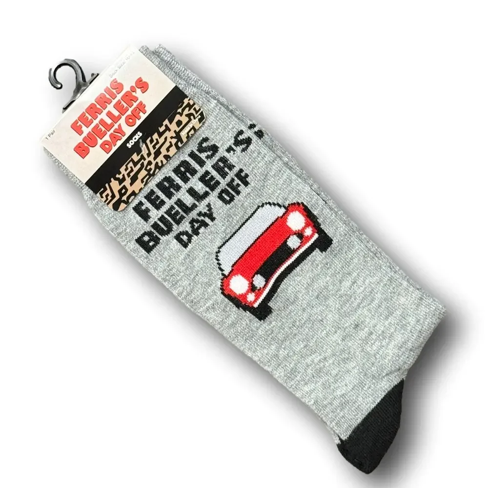 3/$20 Ferris Bueller's Day Off Movie Funny Novelty Crew Socks - NWT